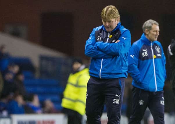 Rangers manager Stuart McCall was left ruing more dropped points last night. Picture: SNS