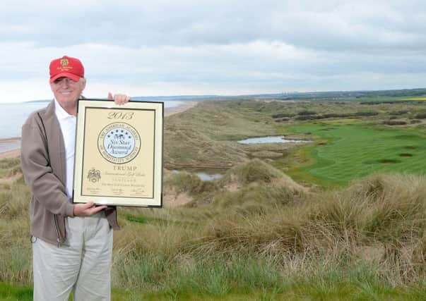 Mr Trump discussed plans for a second golf course - The Macleod Course - named after his Scottish Mother, Mary Macleod. Picture: Hemedia