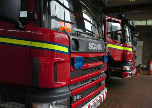 Six crews were sent to the farm to fight the flames and at the height of the fire around 50 officers were involved. Picture: TSPL