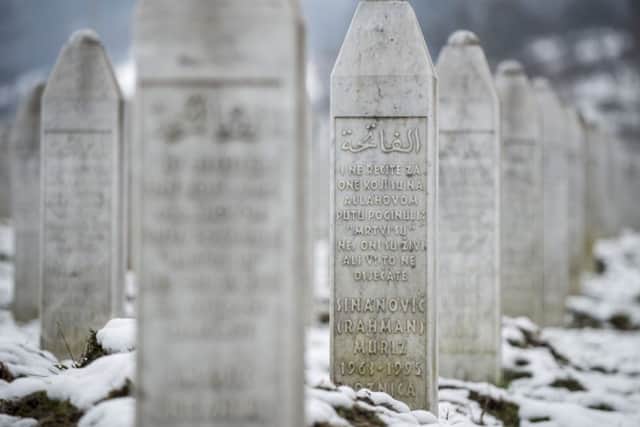 The memorial cemetery Potocari, outside Srebrenica. Picture: AP