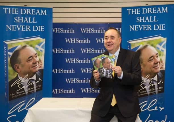 Alex Salmond at his book launch. Picture: TSPL