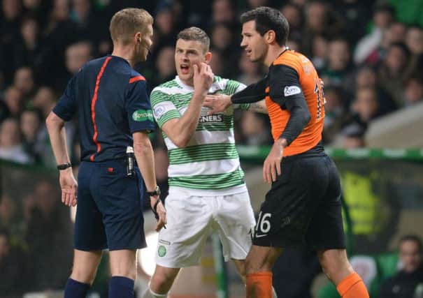 Anthony Stokes was sent off for an altercation with Paton during Wednesday's match. Picture: SNS