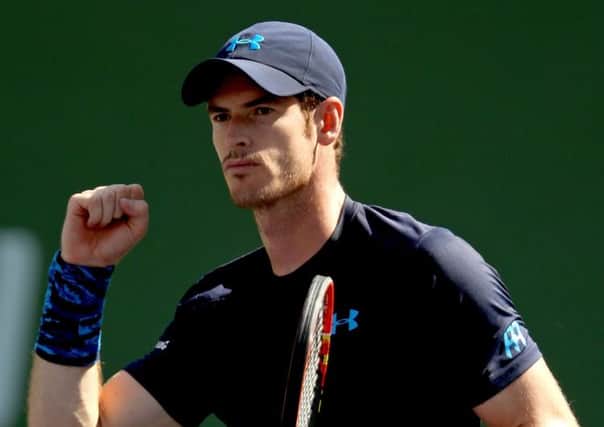 Andy Murray celebrates match point against Feliciano Lopez. Picture: Getty