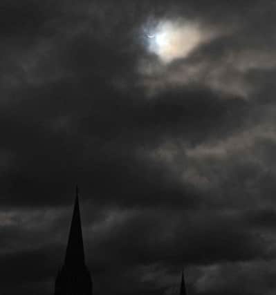 The eclipse of the sun viewed from Orchard Brae House.
