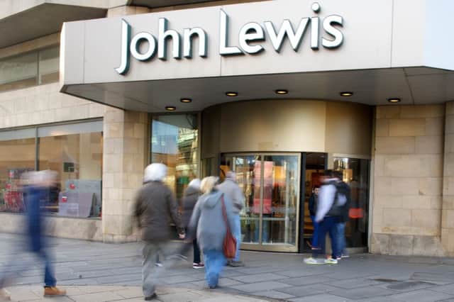 Sales were up at John Lewis, but results were more muted in Scotland. Picture: Joey Kelly