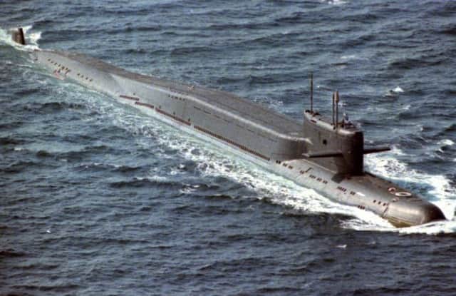 File image of a Russian Navy submarine. Angus Macleod believes his fishing boat had a brush with a Russian sub. Picture: Wiki Commons