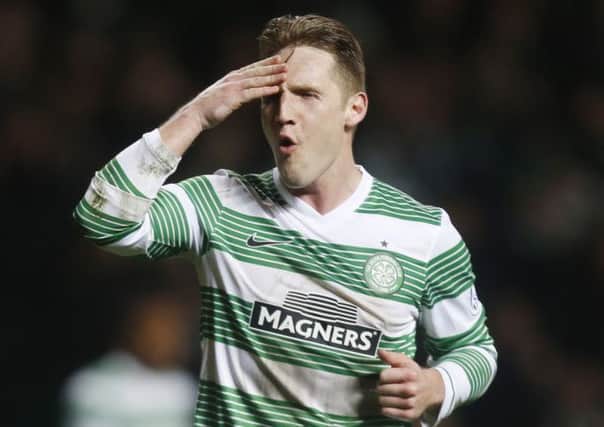 Romantic: Celtic ace Kris Commons popped the question with style. Picture: PA