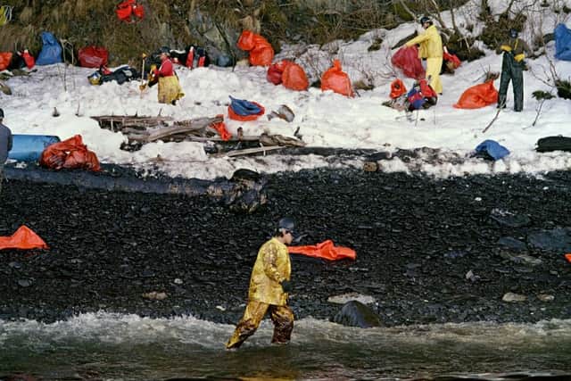 In 1989, the Exxon Valdez oil spill in Alaska polluted large areas of the north-western seaboard of the United States. Picture: Getty