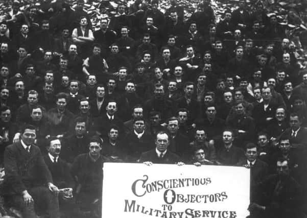 Conscientious objectors pictured during their imprisonment in Dyce Camp near Aberdeen. Picture: Getty