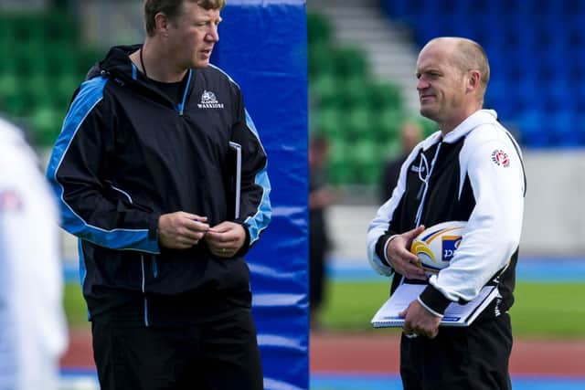Gregor Townsend, right, with Shade Munro. Picture: SNS