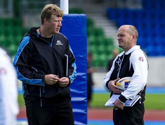 Gregor Townsend, right, with Shade Munro. Picture: SNS