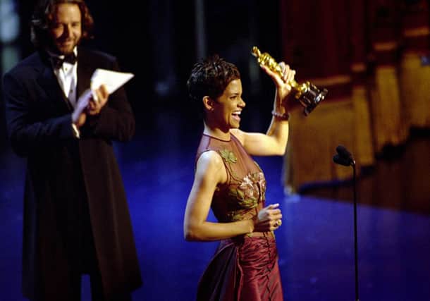 On this day in 2002 Halle Barry made history when she became the first black woman to win an Oscar  for best actress. Picture: Getty