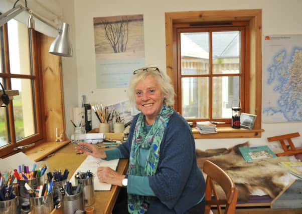 Mairi Hedderwick, writer of Katie Morag, in her studio at home. Picture: Robert Perry