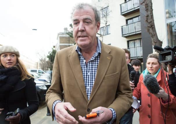 Jeremy Clarkson leaving his home in London earlier today. Picture: PA