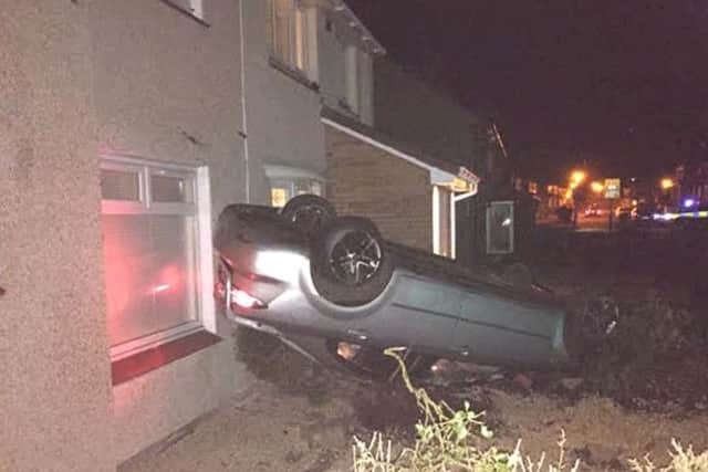 The scene of the crash in Bishopbriggs. Picture: Contributed