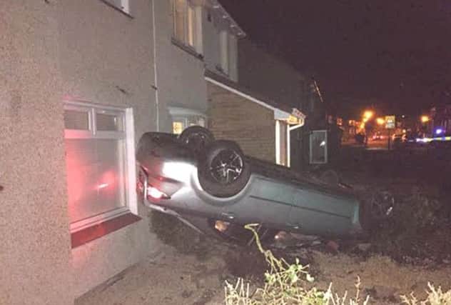 The scene of the crash in Bishopbriggs. Picture: Contributed