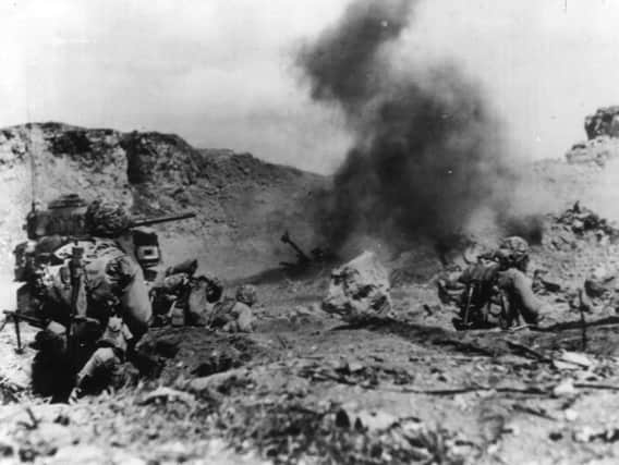 The battle of Iwo Jima, during which American forces captured the island from Japan, ended. Picture: Getty