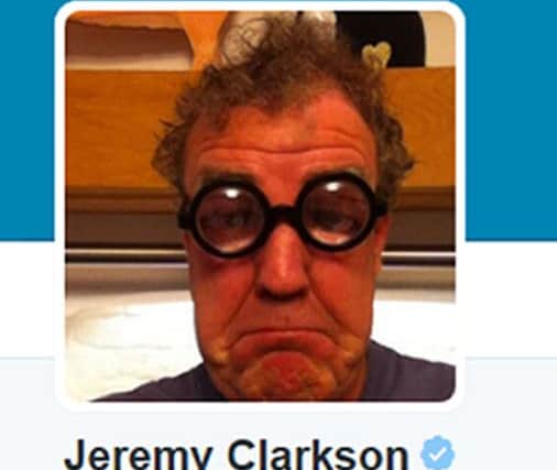 Screen grab taken from the Twitter feed of @JeremyClarkson.