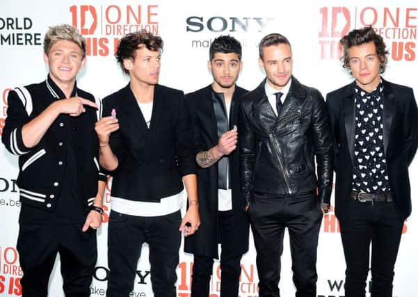 Niall Horan, Louis Tomlinson, Zayn Malik, Liam Payne and Harry Styles of One Direction. Picture: PA