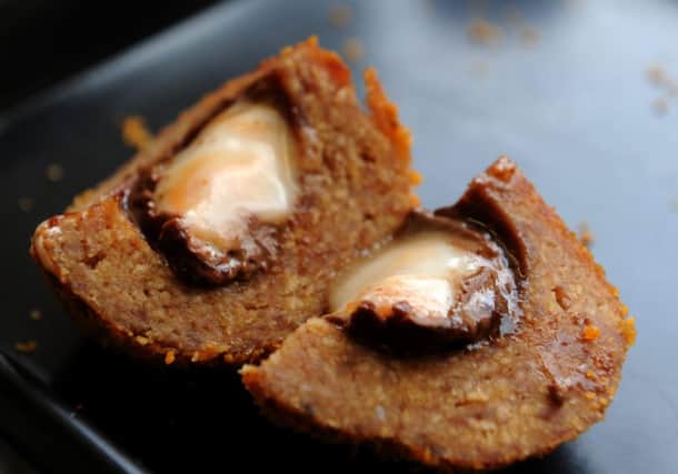 The new creation features sausage meat wrapped around a Creme Egg. Picture: Hemedia