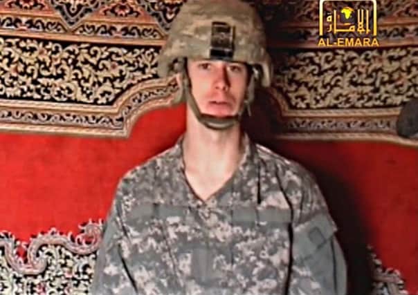 A still from a video of Bowe Bergdahl taken while he was being held in Afghanistan. Picture: AFP/Getty