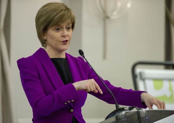 The First Minister made the announcement at the Scottish Women's Aid conference in Edinburgh. Picture: Ian Rutherford