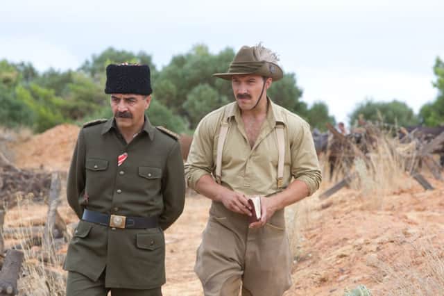 Jai Courtney, right, as Lt-Col Cyril Hughes in The Water Diviner