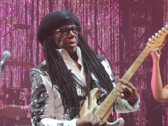 Nile Rodgers: Delivering disco classics to a rapturous response. Picture: PA