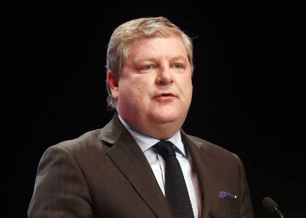 Angus Robertson speaking during the SNP conference at the SECC in Glasgow. Picture: PA
