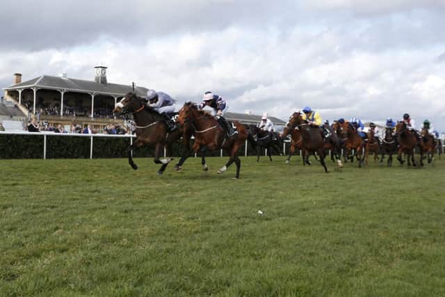 Gabrial, left, gets the better of Mondialiste on his way to Lincoln glory. Picture: Getty