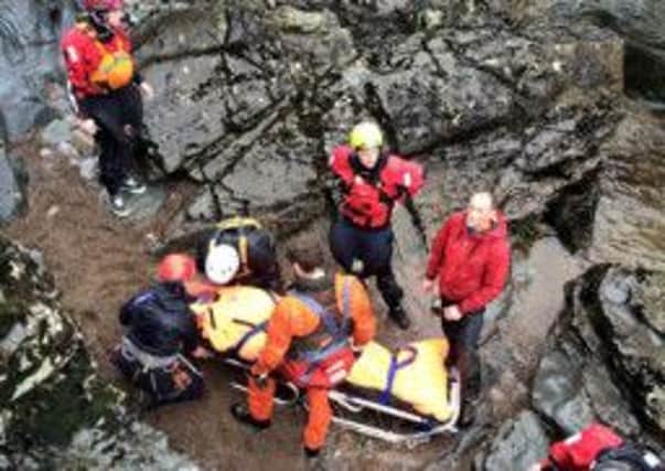 Coastguards carry out the rescue. Picture: Submitted