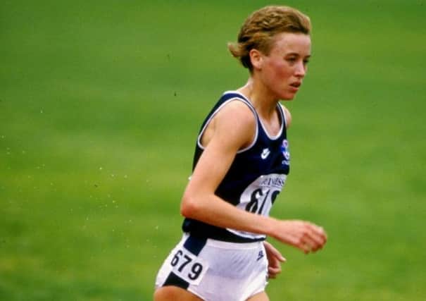 Liz McColgan runs in Edinburgh in 1986. Picture: Allsports