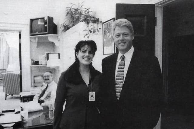 Undated photo of President Bill Clinton and Monica Lewinsky at the White House. Picture: Contributed