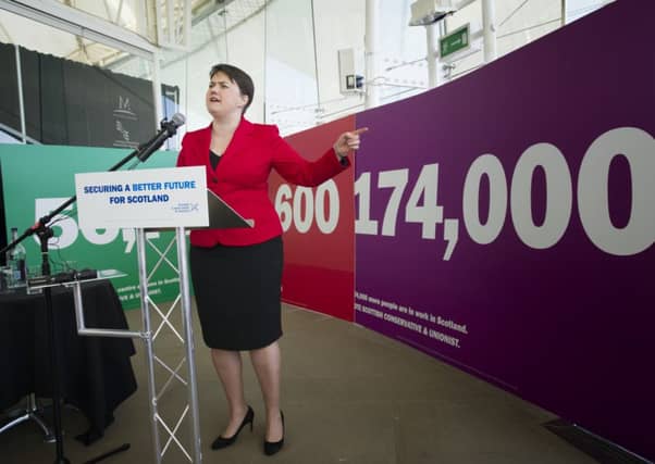 Scottish Conservatives leader Ruth Davidson MSP during the party's official launch of their General Election 2015 campaign in Edinburgh. Picture: Jane Barlow