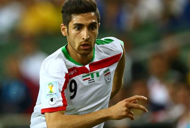 Alireza Jahanbakhsh in action for Iran during the 2014 World Cup. Picture: Getty