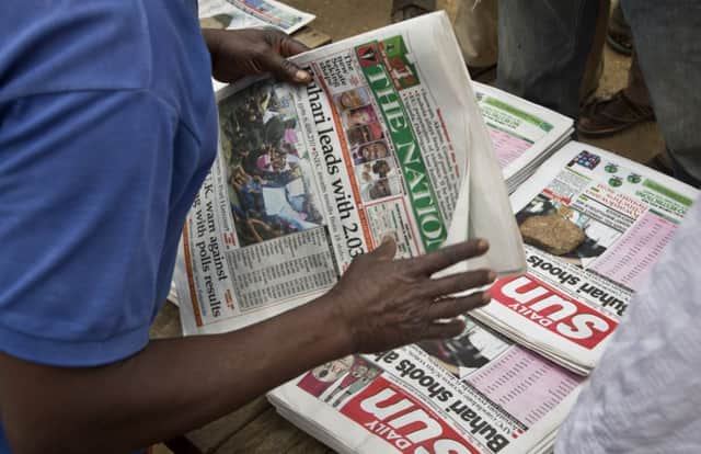 The election and the closeness of the count has made newspaper headlines in Nigeria for days. Picture: AP