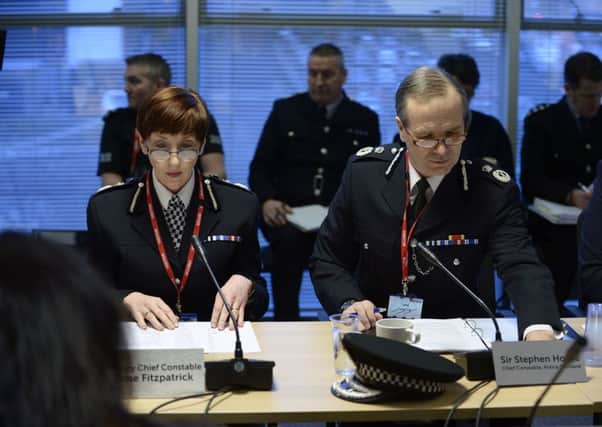 Deputy chief constable Rose Fitzpatrick and chief constable Sir Stephen House attend a recent Scottish Police Authority board meeting on stop and search. Picture: John Devlin