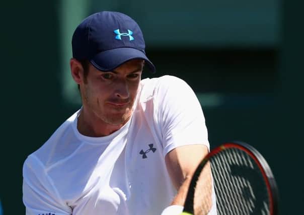 Andy Murray beat Kevin Anderson of South Africa to reach the last eight in Miami. Picture: Getty