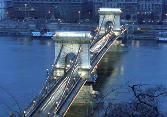 A view of the Chain Bridge in Budapest. Picture: AP