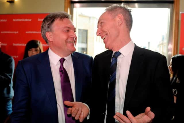 Labour shadow chancellor Ed Balls with Scottish Labour leader Jim Murphy. Picture: Hemedia