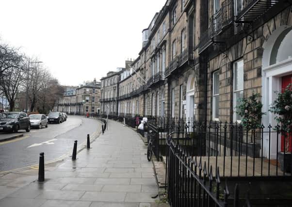 Edinburgh's Coates Crescent, where one house was recently bought for £1.3 million. Picture: Neil Hanna