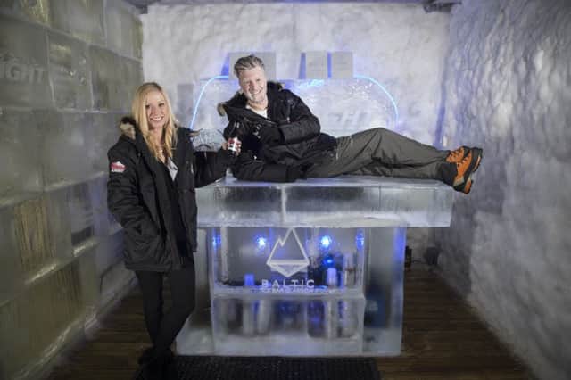 Baltic Ice Bar Glasgow is constructed entirely of solid and sculpted ice. Picture: Jeff Holmes