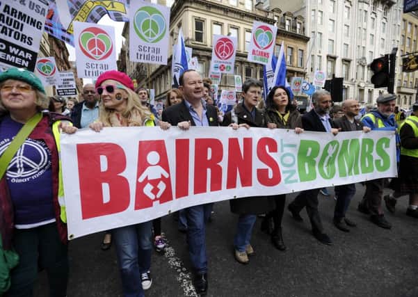 Working and campaigning to get rid of Trident is a positive move that could swing No voters. Picture: Getty Images