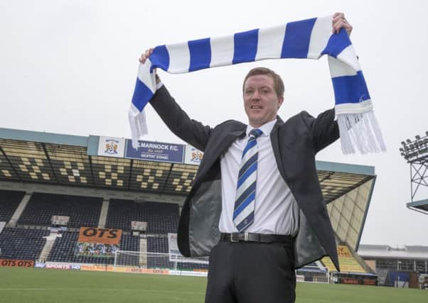New Kilmarnock manager Gary Locke is officially unveiled at Rugby Park. Picture: PA