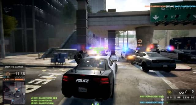 Hardline moves away from a military setting to a cops and robbers theme. Picture: Contributed