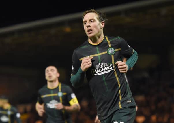 Stefan Johansen wheels away after putting Celtic 2-0 up against St Mirren. Picture: SNS