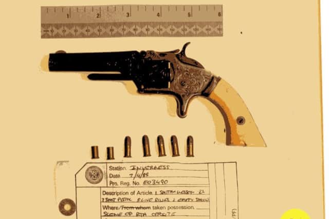 Smith and Wesson 7 shot revolver with 2 spent catridges and five rounds of ammunition found near McRae's body. Picture: Contributed