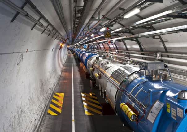 Inside the beam tunnel of the large hadron collider, where scientists hope the secrets of the universe can be unlocked. Picture: PA