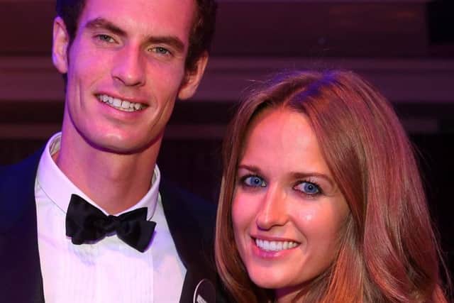 Andy Murray with fiancee Kim Sears. Picture: Getty