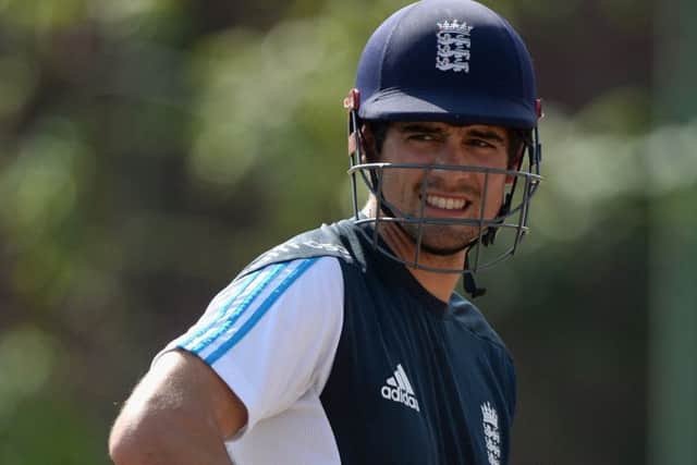 Alastair Cook is back at the crease for England after missing the World Cup. Picture: Getty
